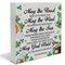 Irish Blessing Decorations St. Patricks Day Decor, Rustic an Irish Blessing Wood Sign Home Tabletop Shelf Desk Decor, St Patricks Day Decorations, 5 X 5 Inches